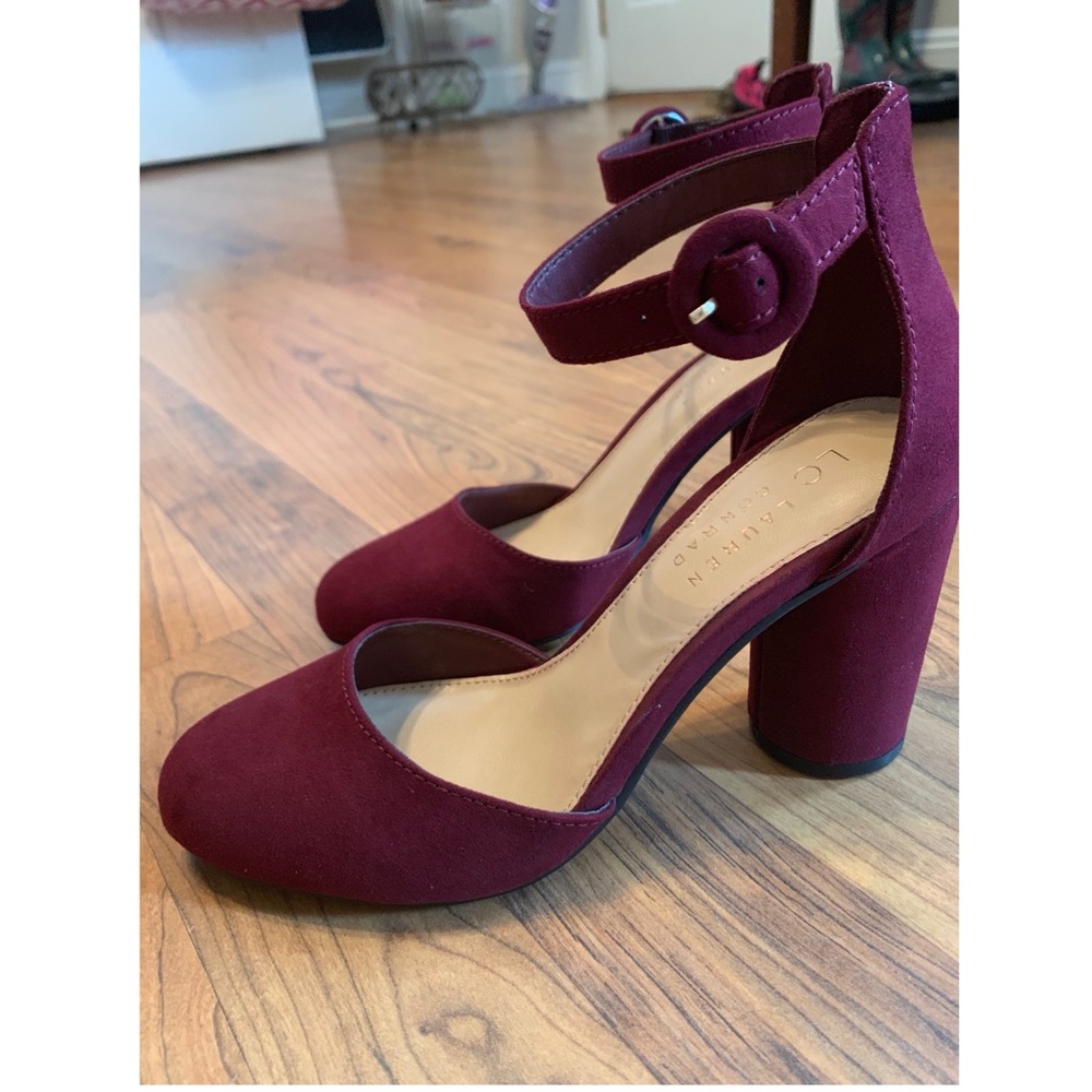 COPY - LC Lauren Conrad Hydrangea Block Heels